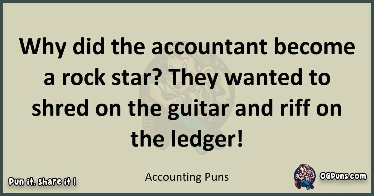 Accounting puns text wordplay