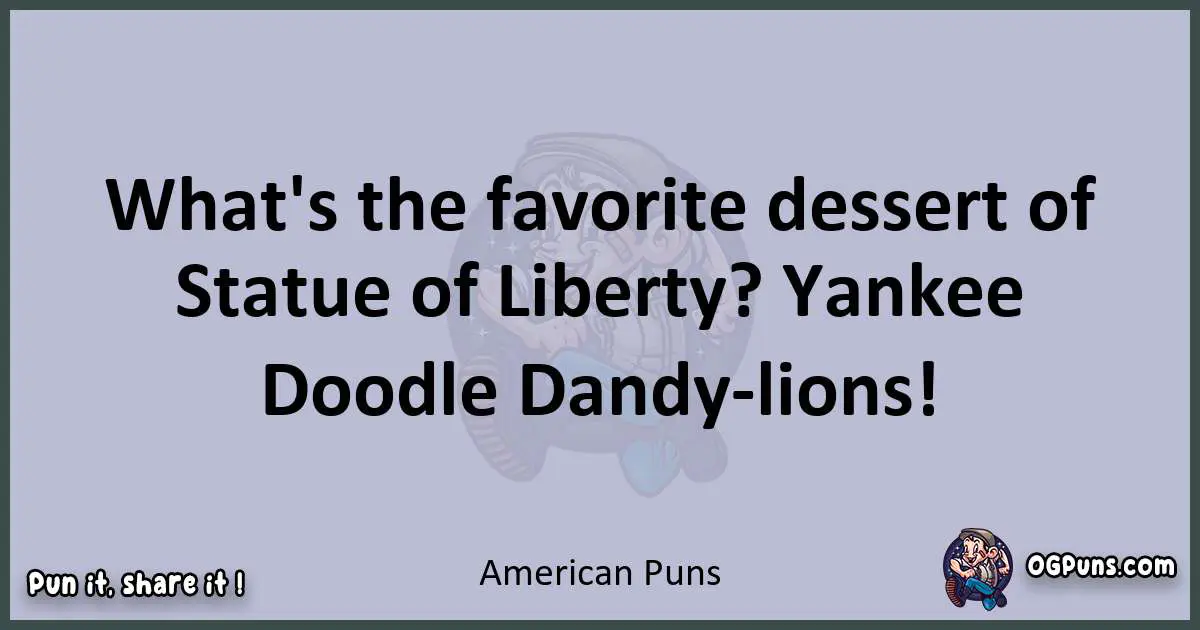 Textual pun with American puns