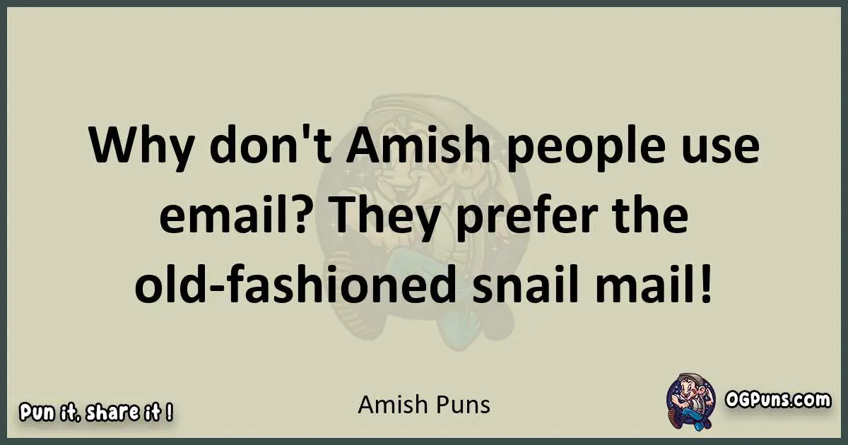 Amish puns text wordplay