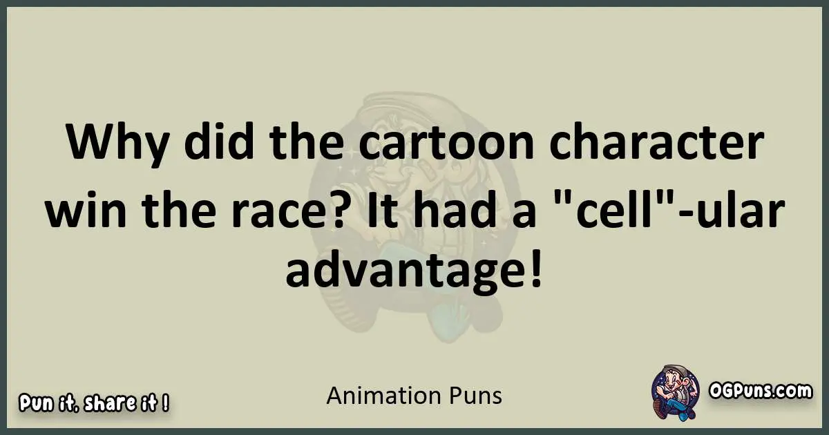 Animation puns text wordplay