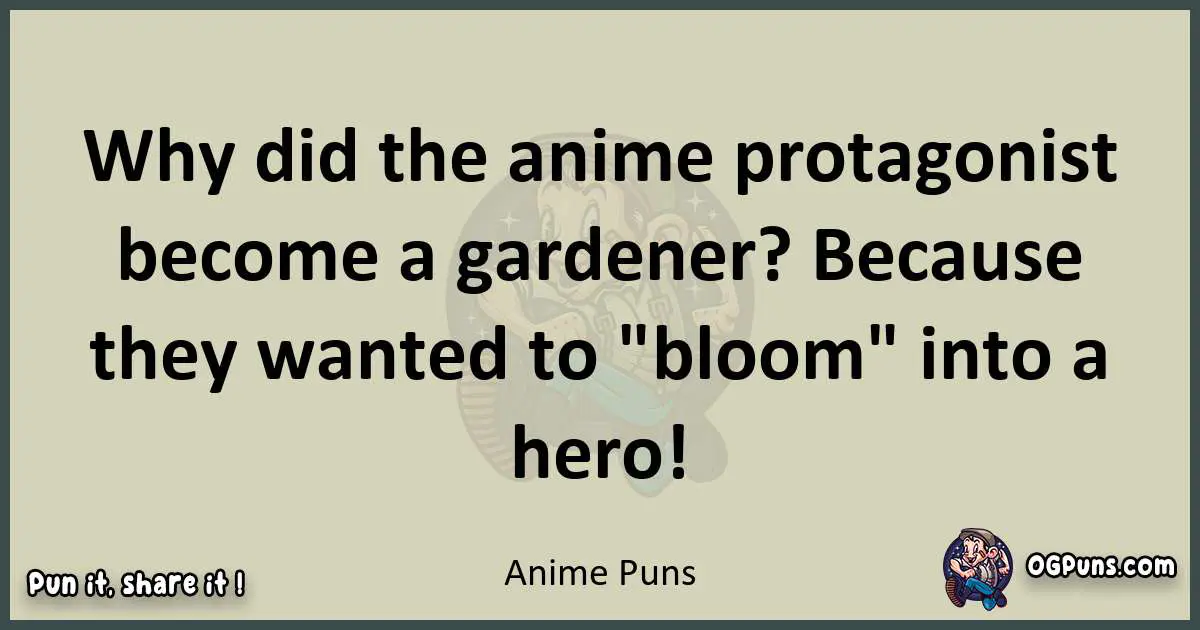 Anime puns text wordplay