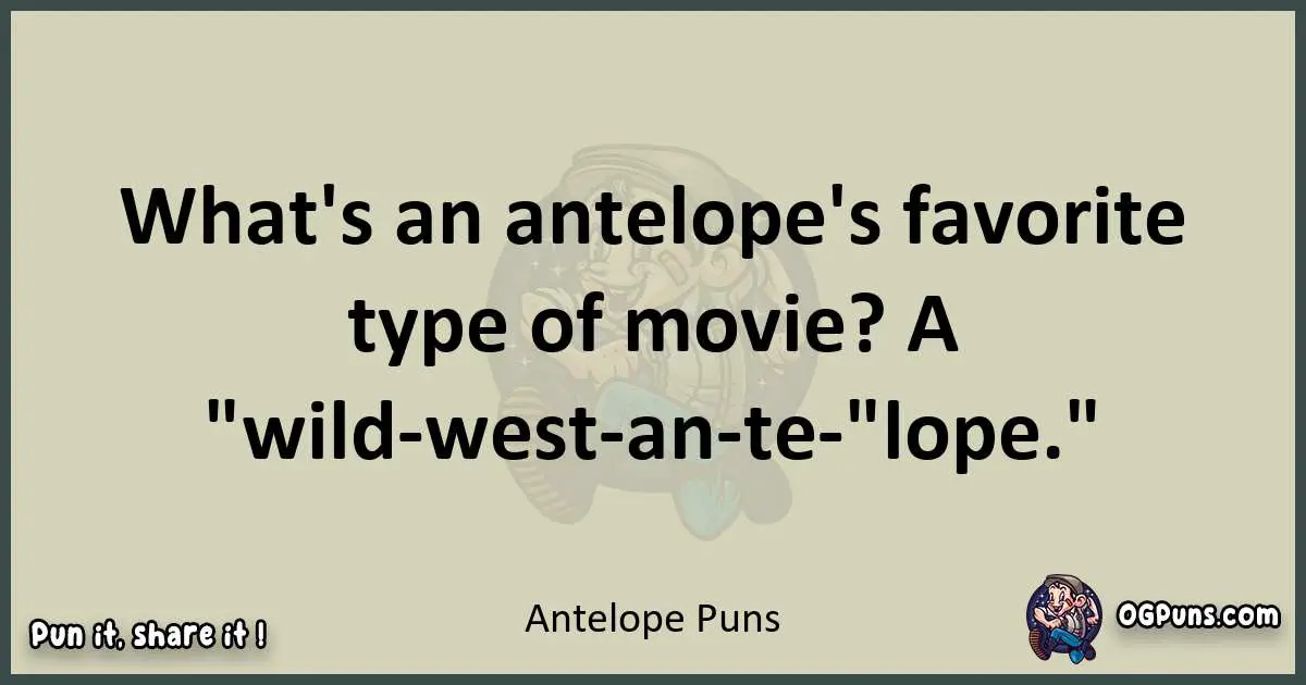 Antelope puns text wordplay