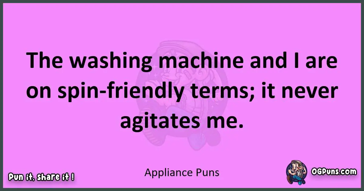 Appliance puns nice pun