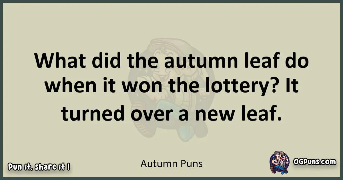 Autumn puns text wordplay