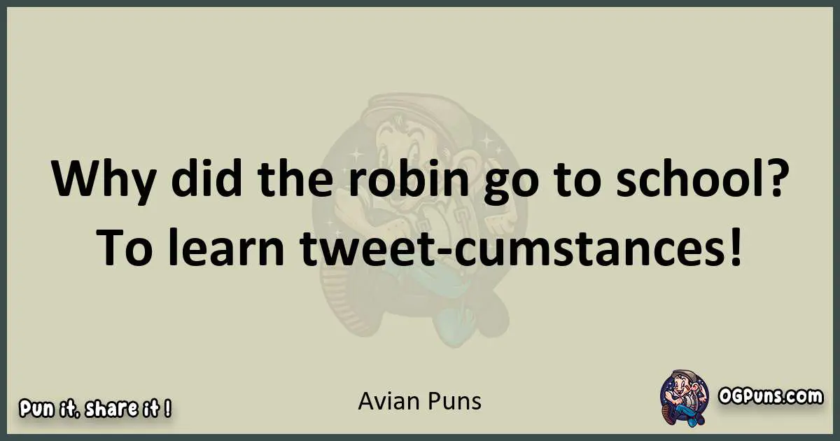 Avian puns text wordplay