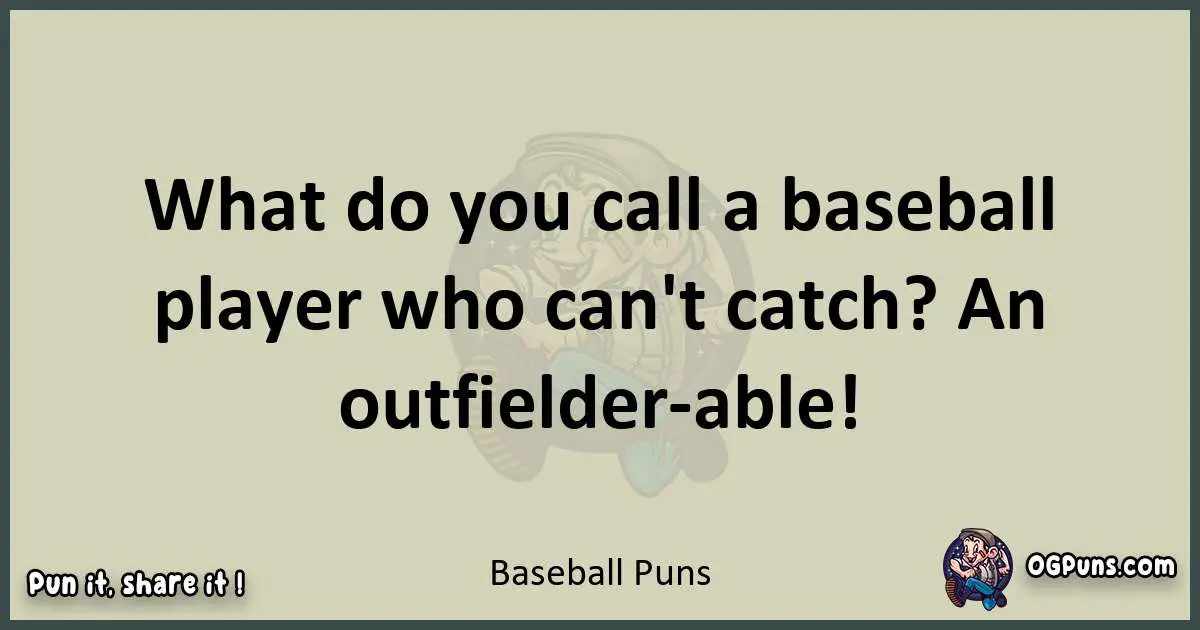 Baseball puns text wordplay