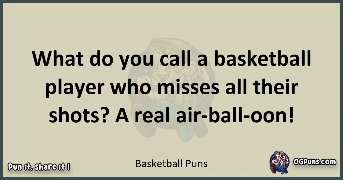 Basketball puns text wordplay