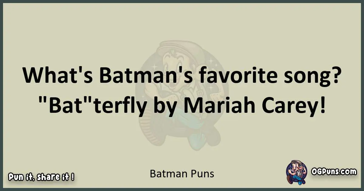 Batman puns text wordplay