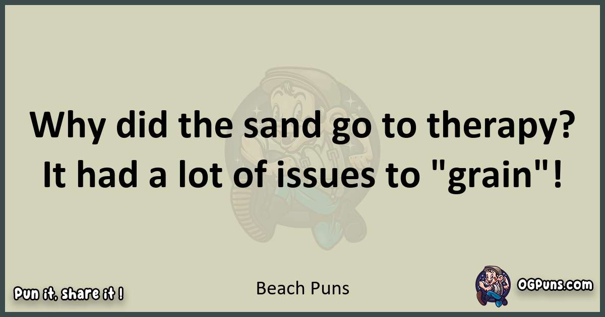 Beach puns text wordplay