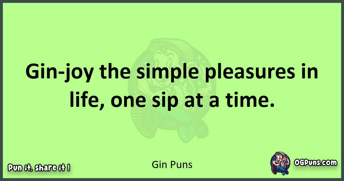 short Gin puns pun