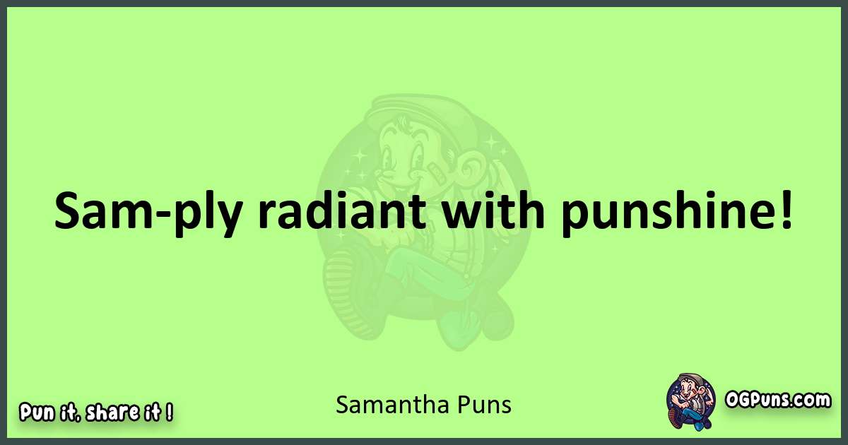 short Samantha puns pun