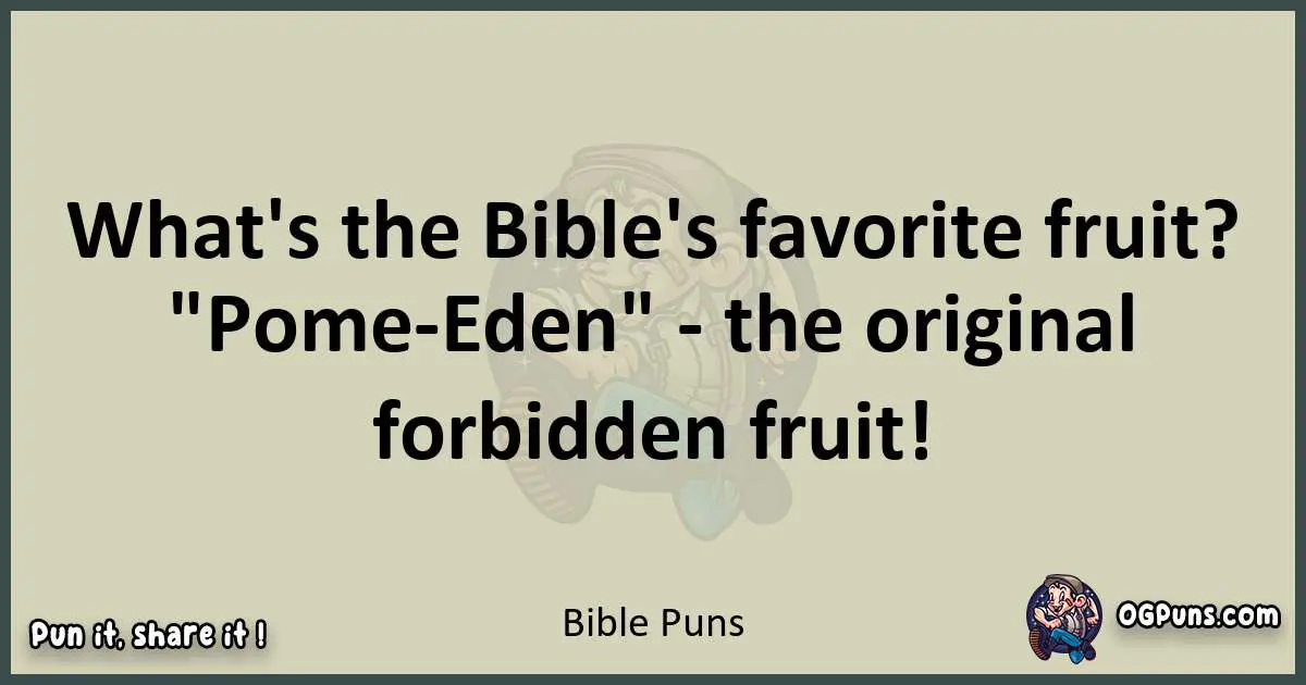 Bible puns text wordplay