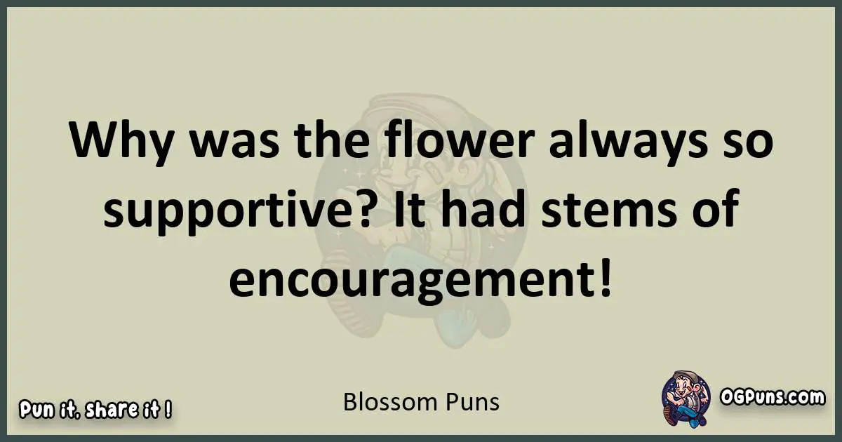 Blossom puns text wordplay