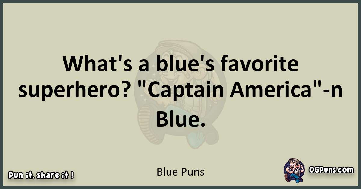 Blue puns text wordplay