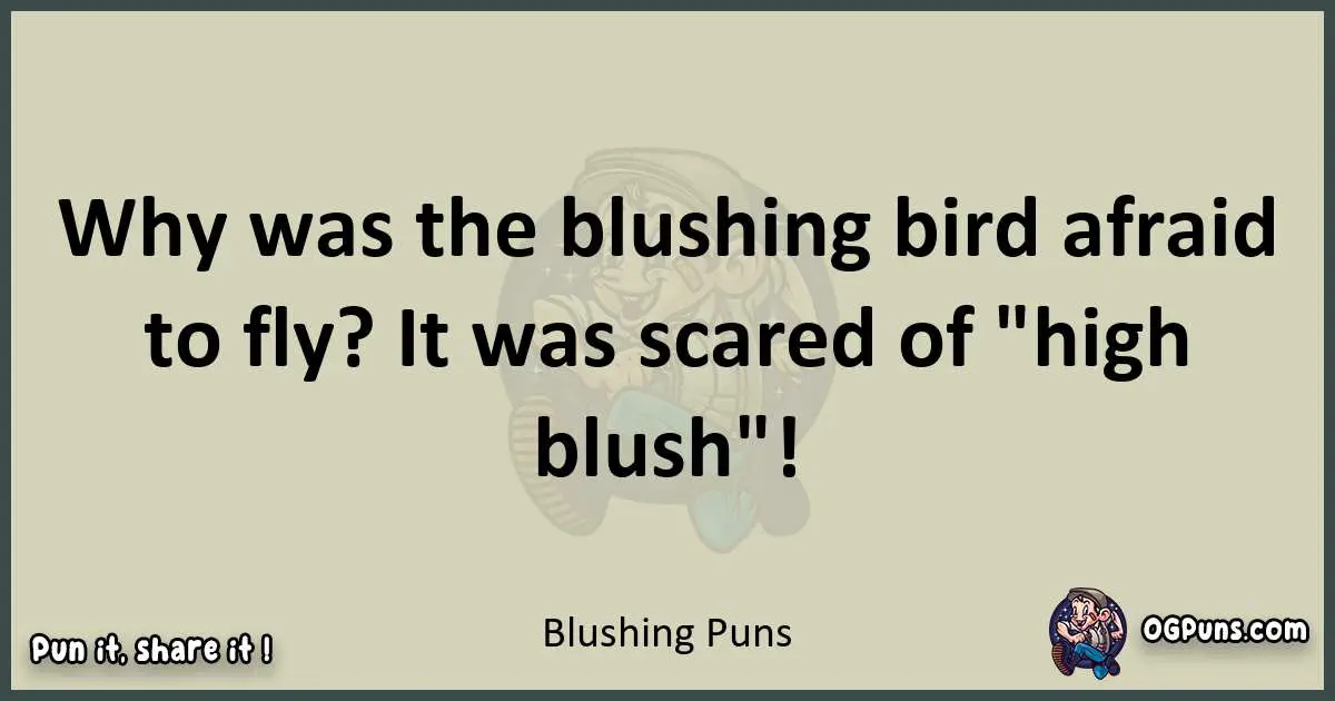 Blushing puns text wordplay