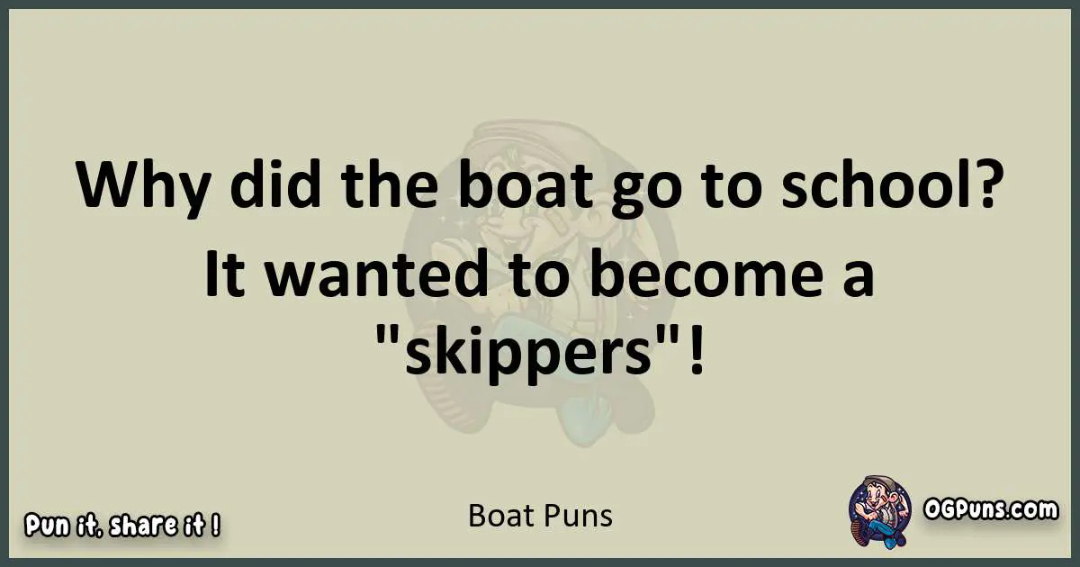 Boat puns text wordplay