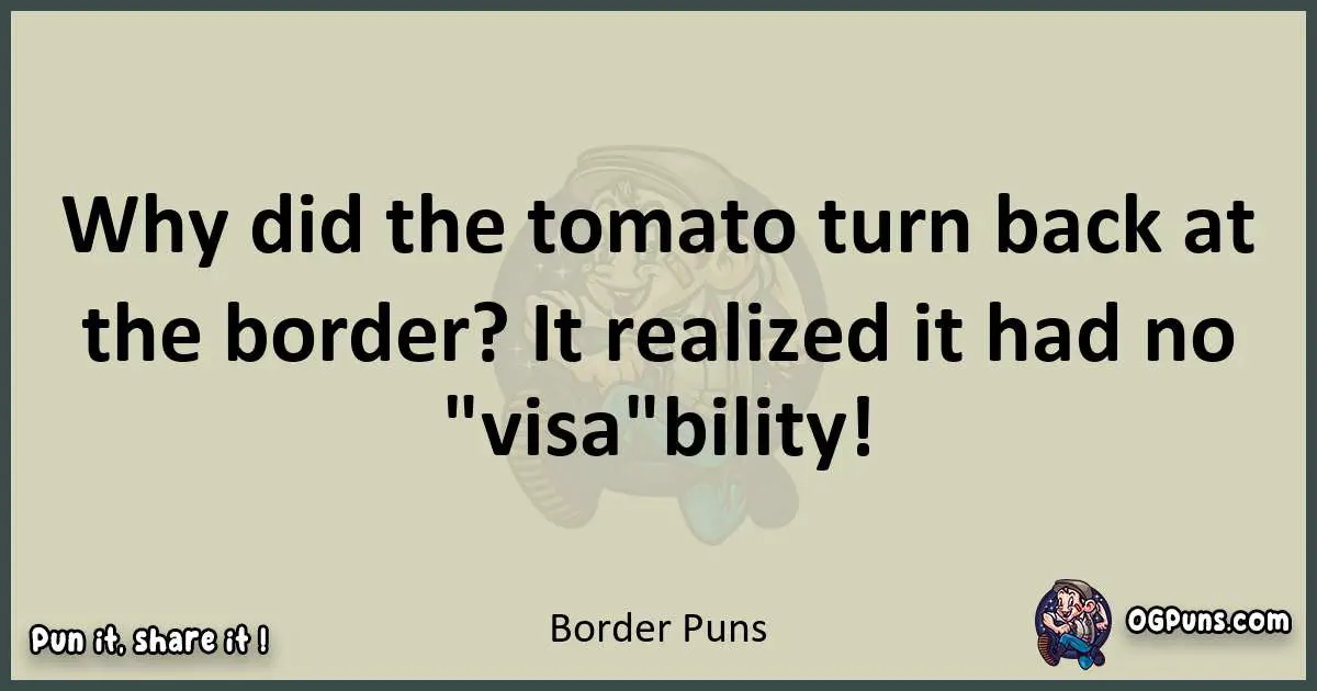 Border puns text wordplay