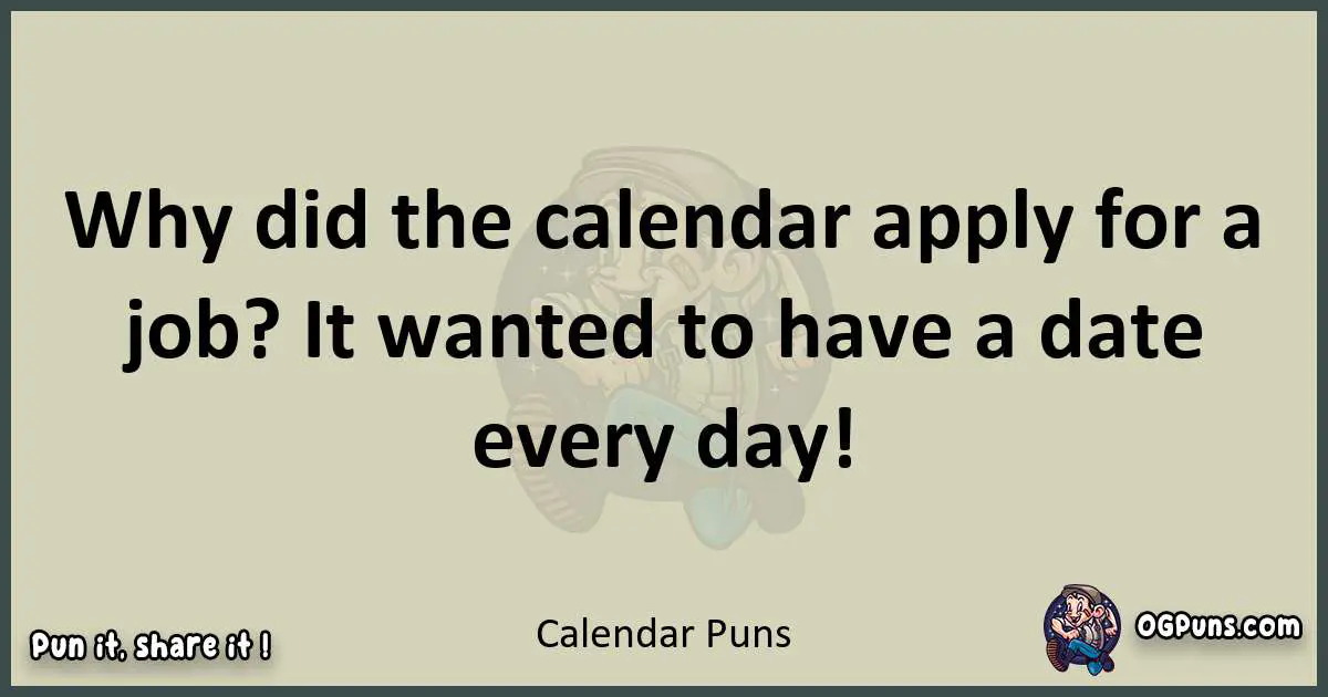 Calendar puns text wordplay