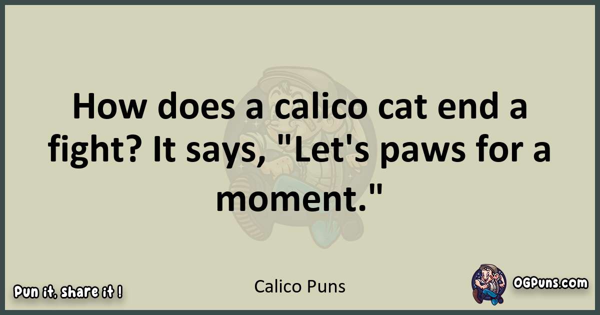 Calico puns text wordplay