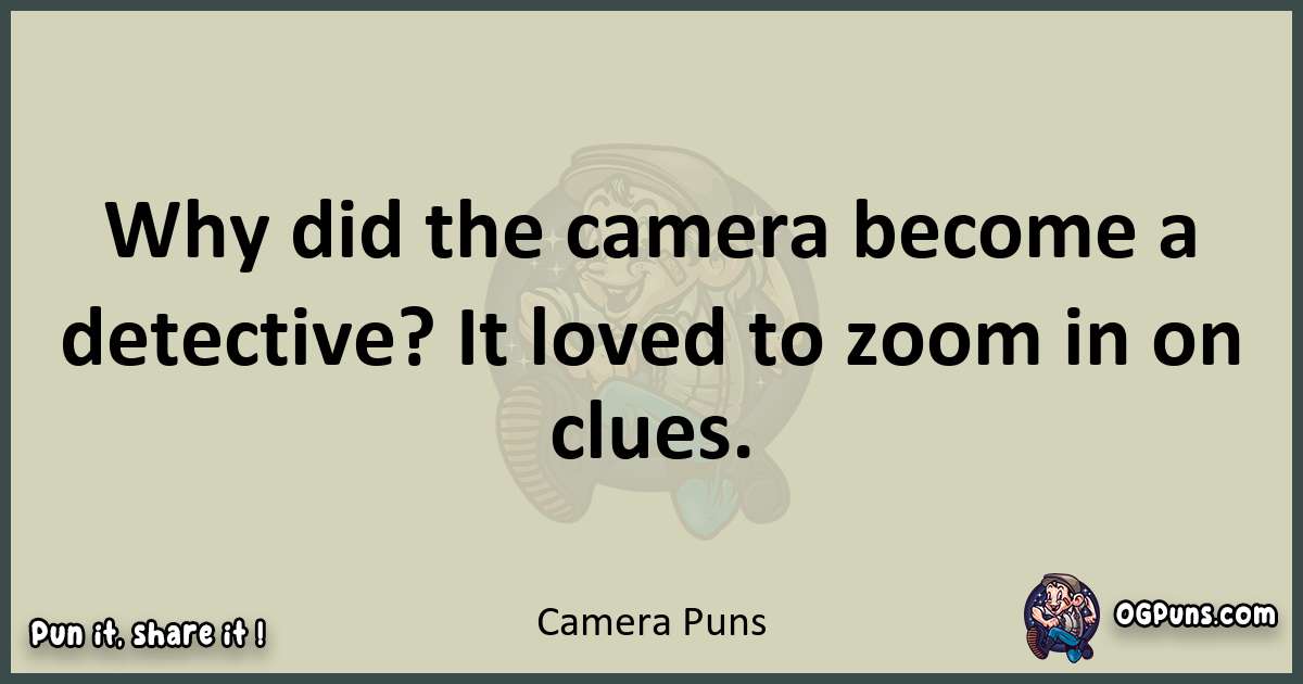 Camera puns text wordplay