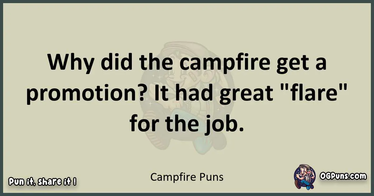 Campfire puns text wordplay