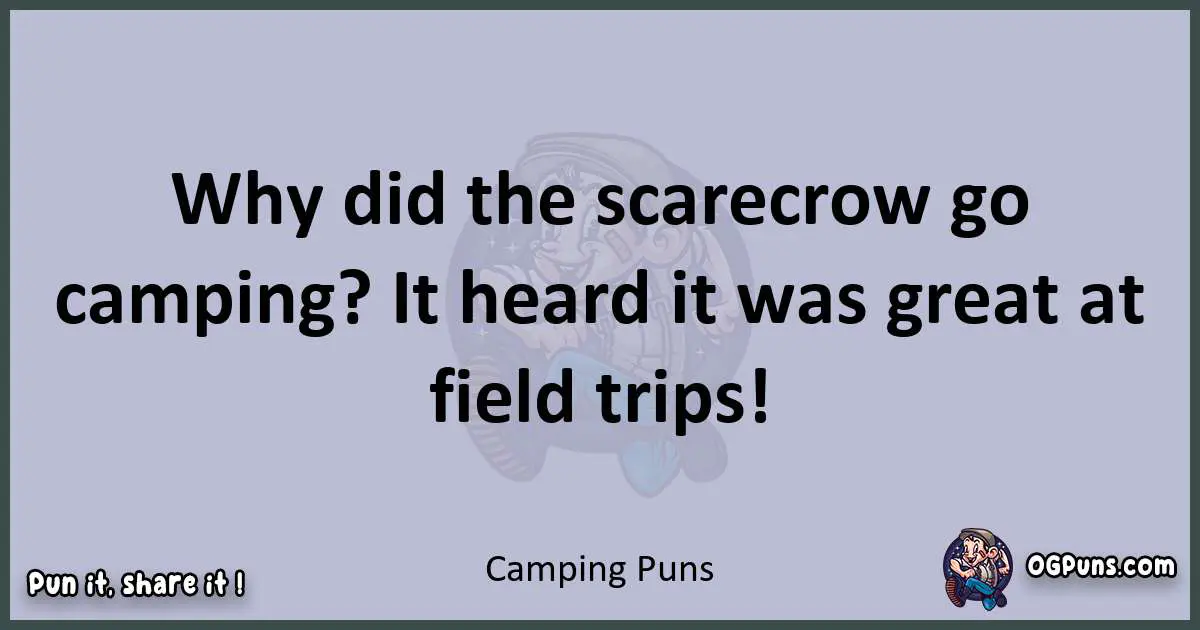 Textual pun with Camping puns