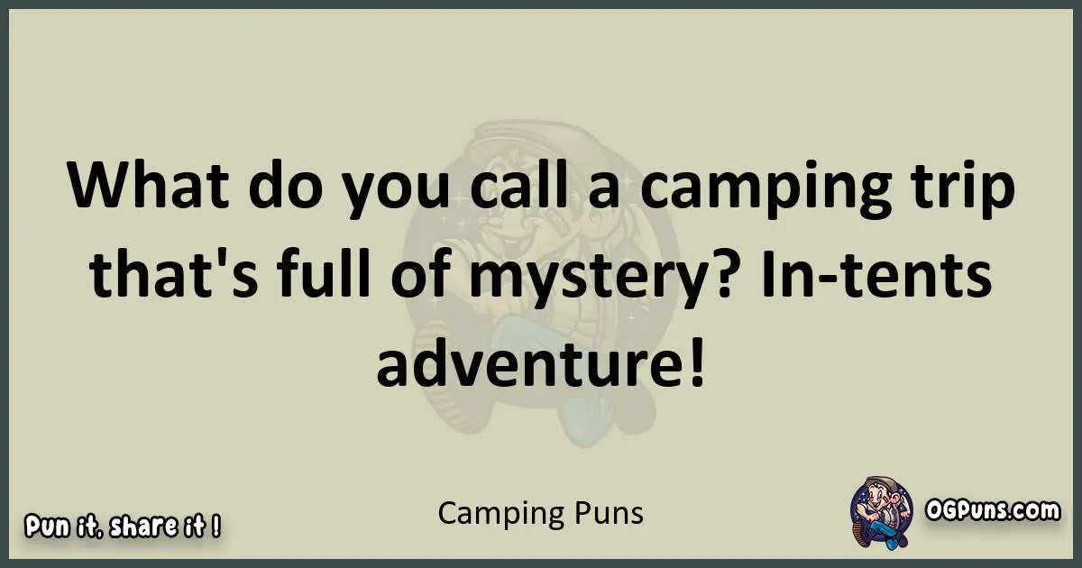 Camping puns text wordplay