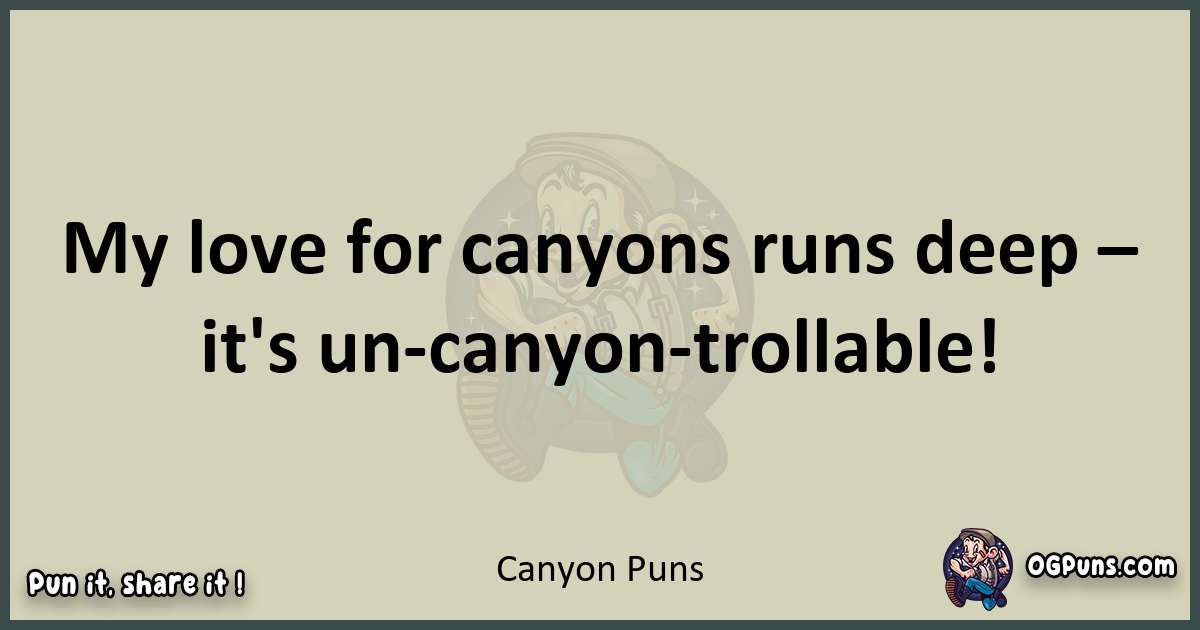 Canyon puns text wordplay