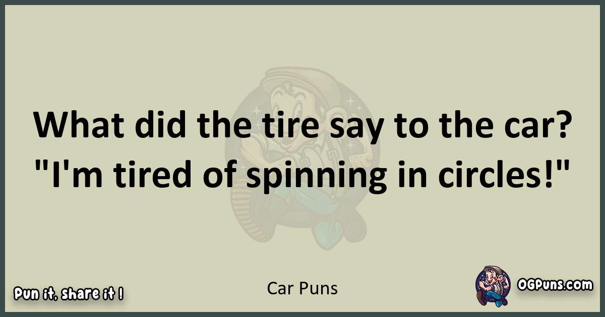 Car puns text wordplay