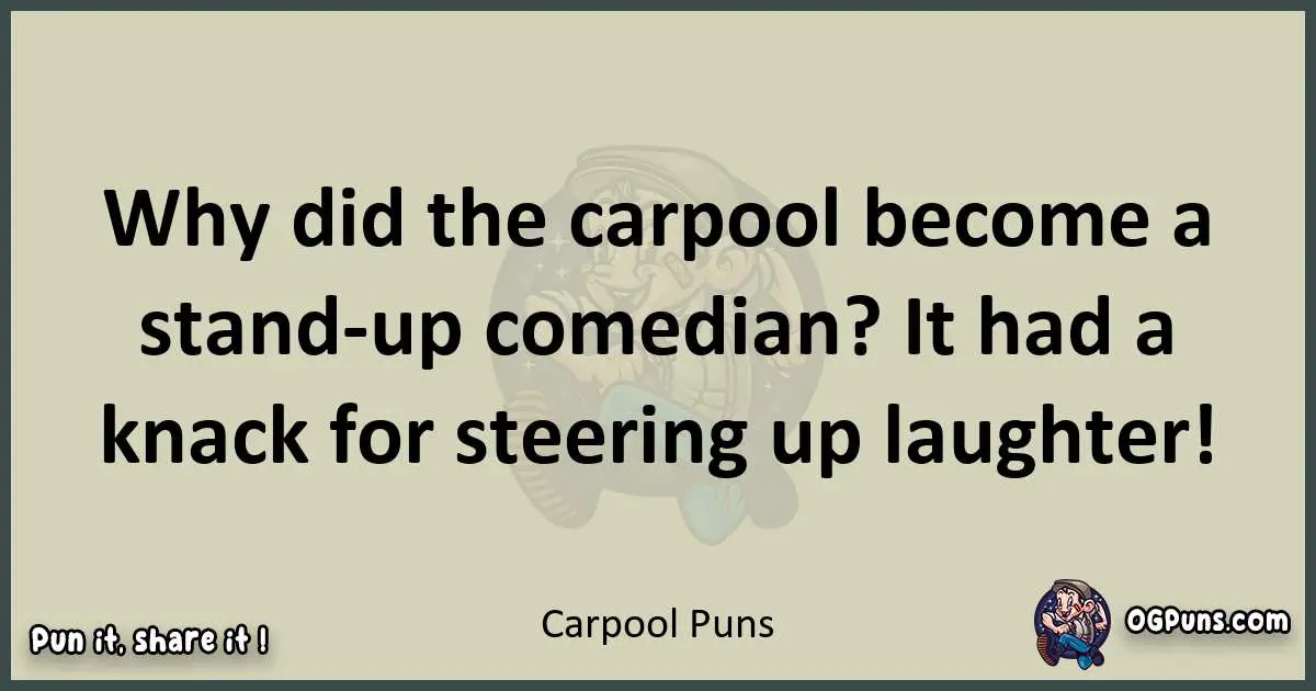 Carpool puns text wordplay