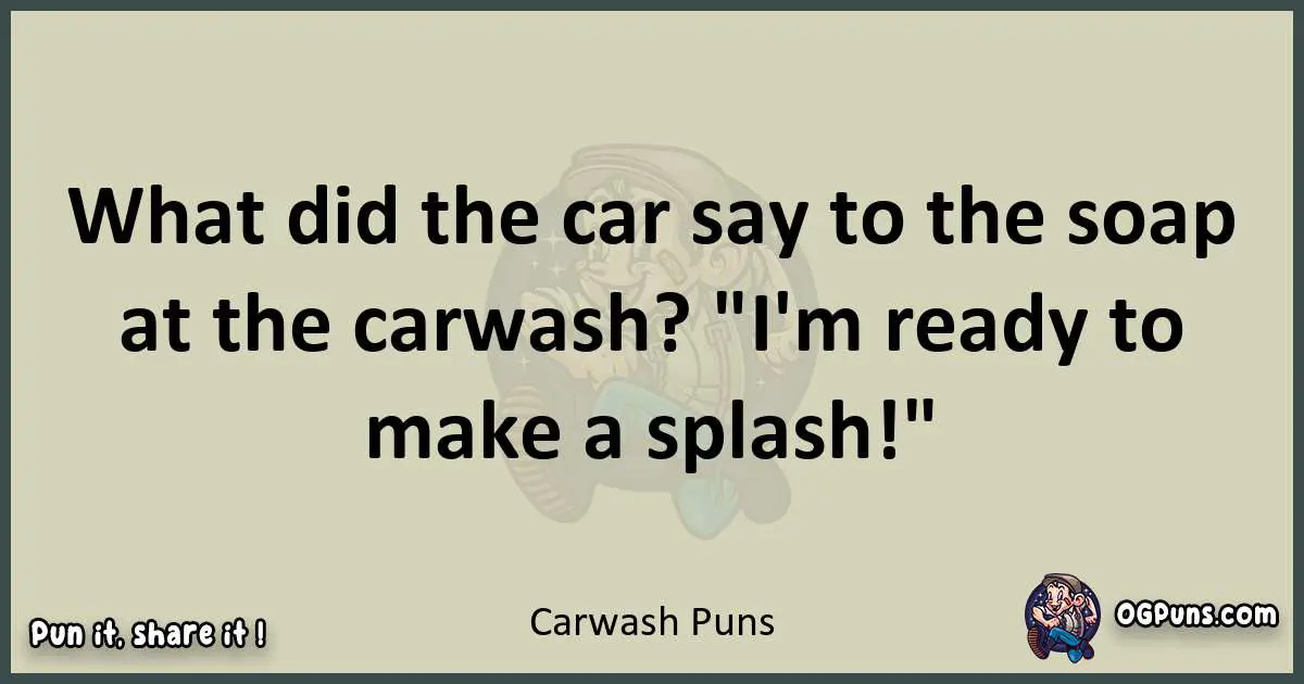 Carwash puns text wordplay
