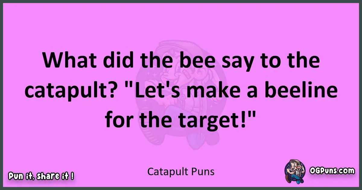Catapult puns nice pun