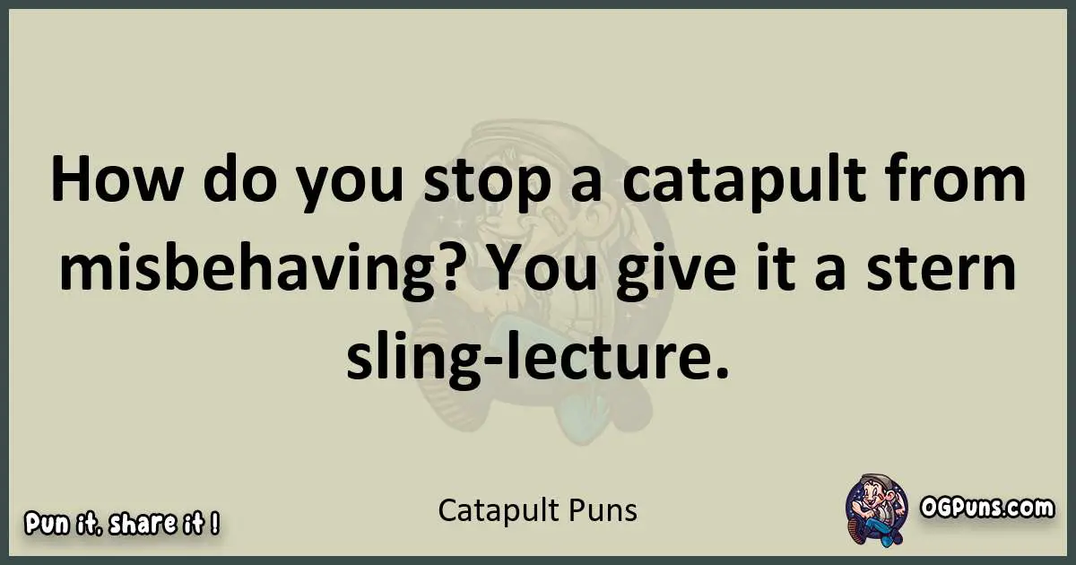 Catapult puns text wordplay
