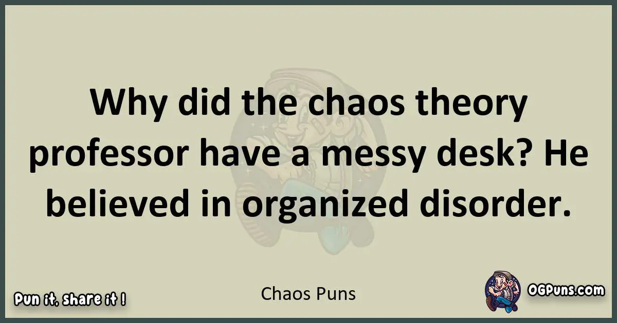 Chaos puns text wordplay