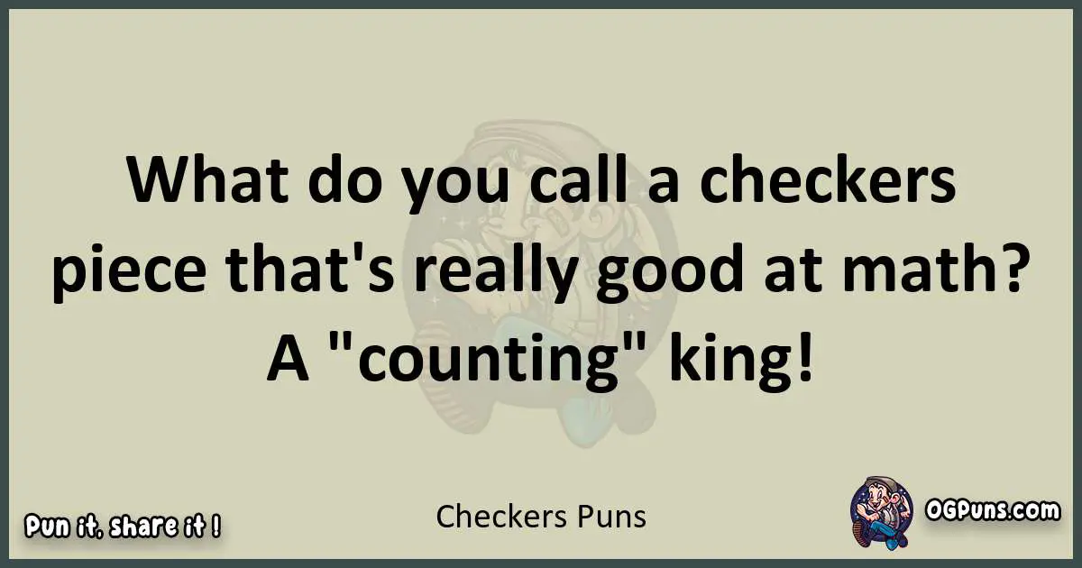 Checkers puns text wordplay
