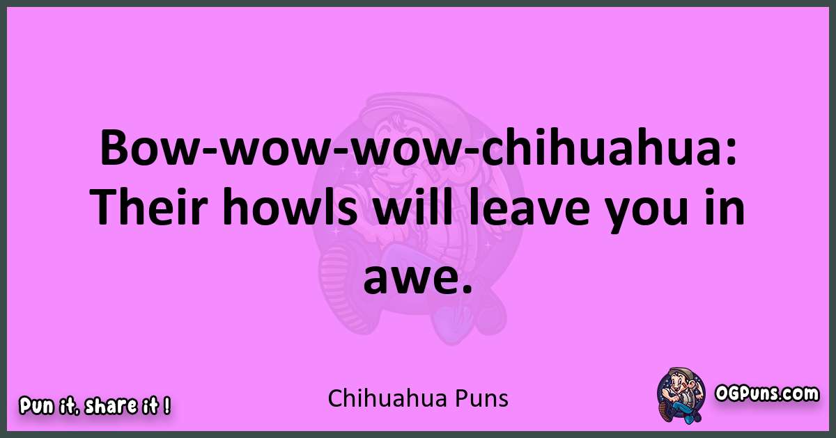 Chihuahua puns nice pun