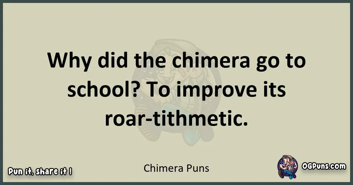 Chimera puns text wordplay