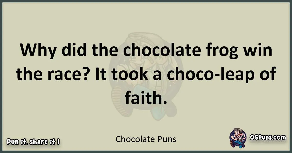Chocolate puns text wordplay