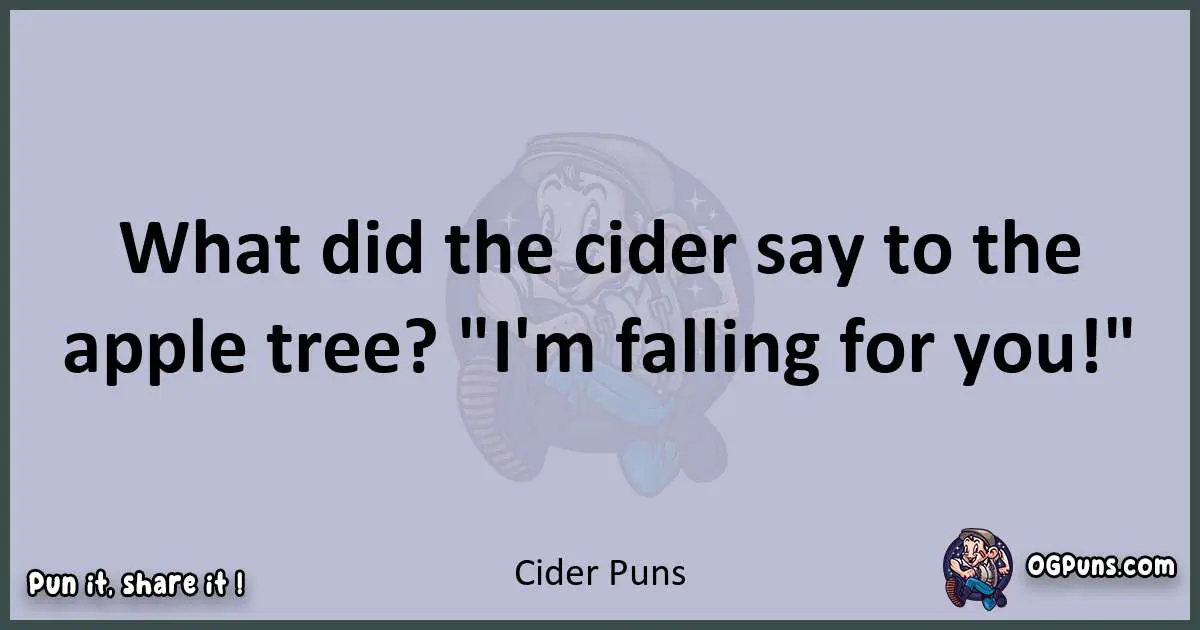 Textual pun with Cider puns