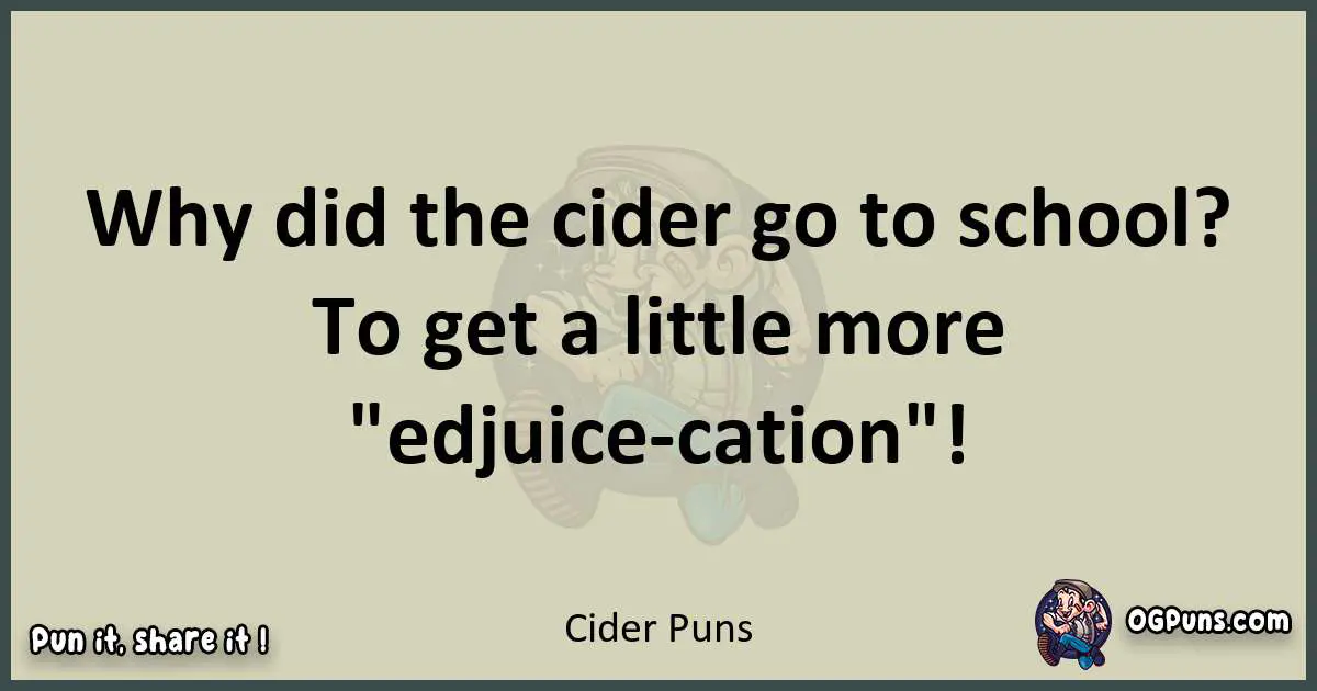 Cider puns text wordplay