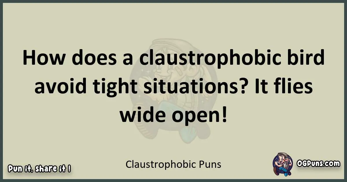 Claustrophobic puns text wordplay