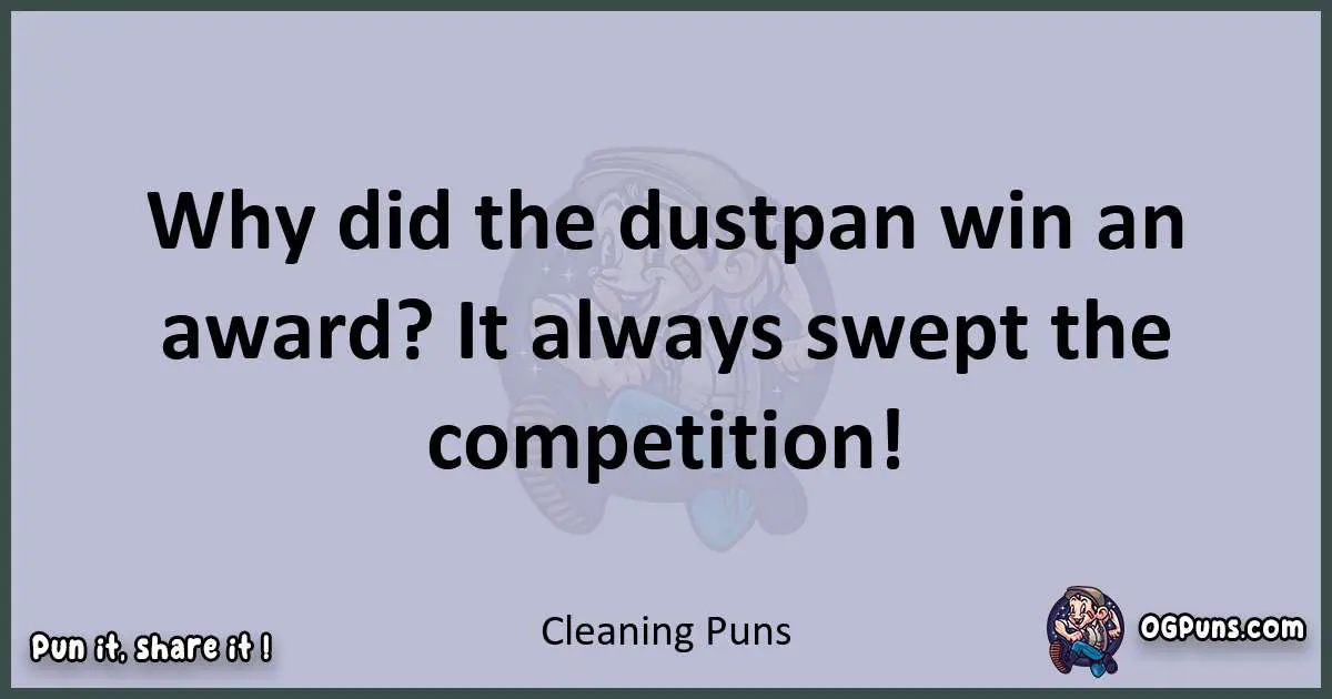 Textual pun with Cleaning puns