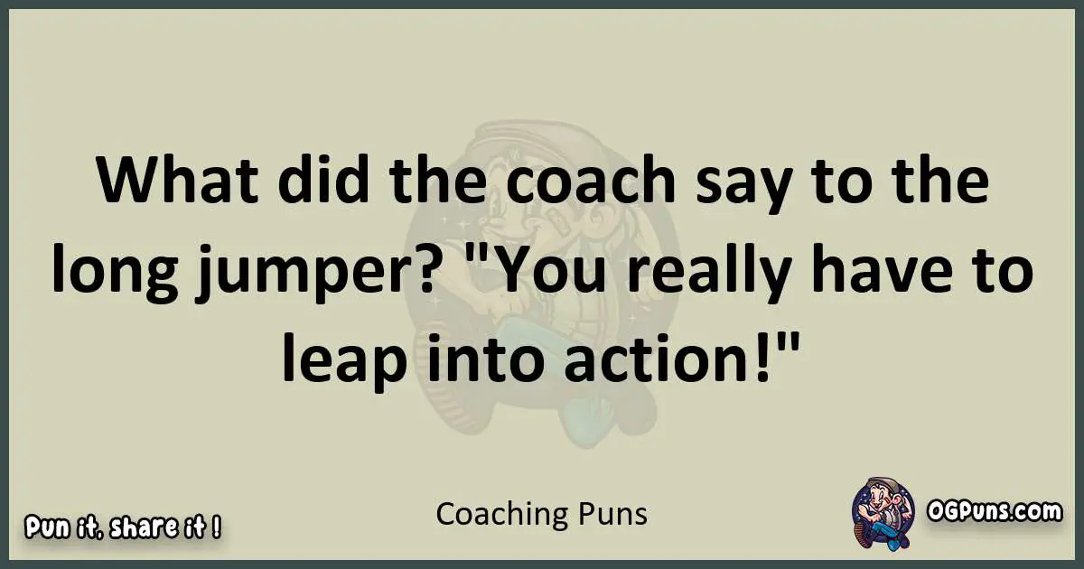 Coaching puns text wordplay