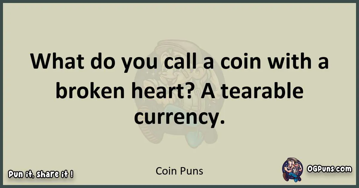 Coin puns text wordplay