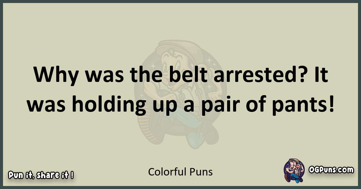 Colorful puns text wordplay