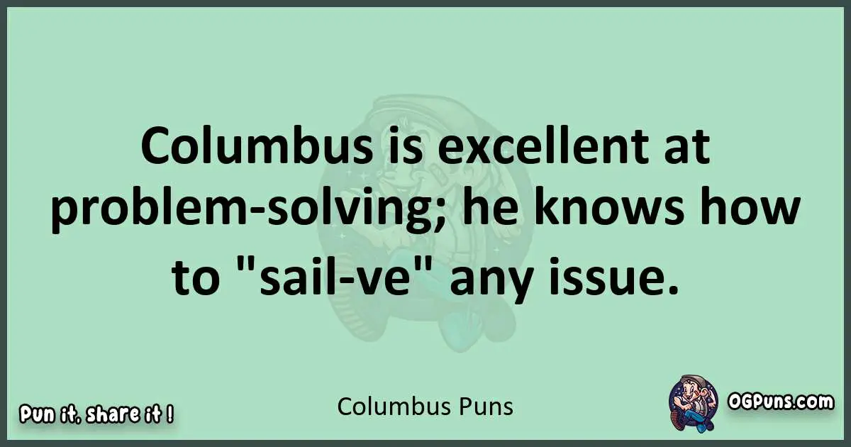 wordplay with Columbus puns