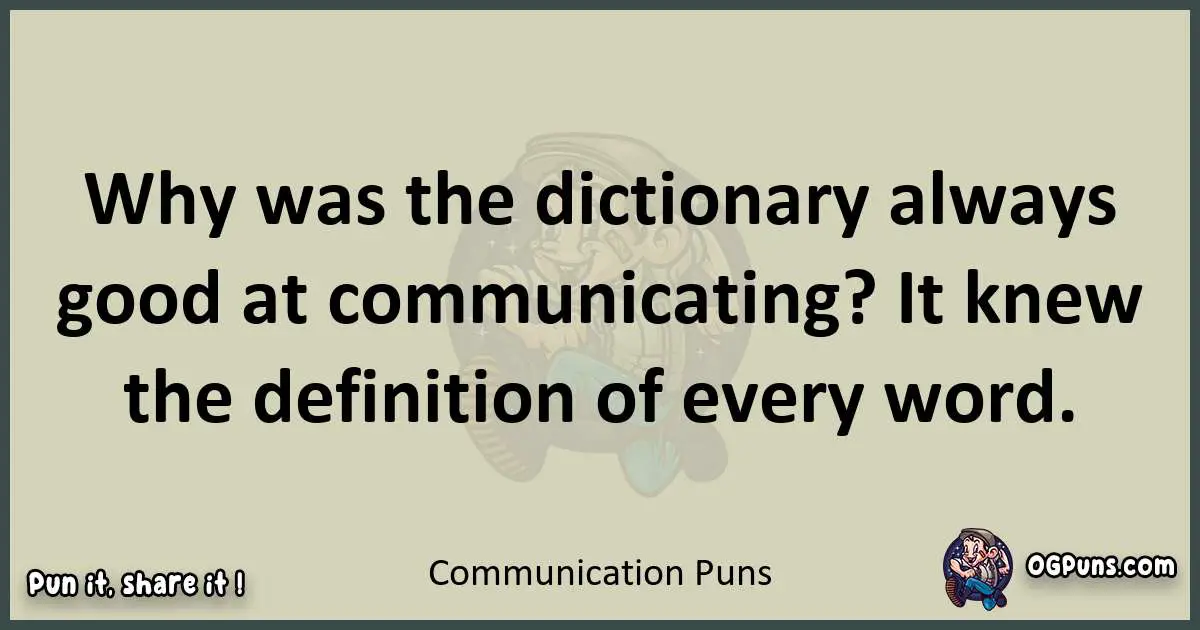 Communication puns text wordplay