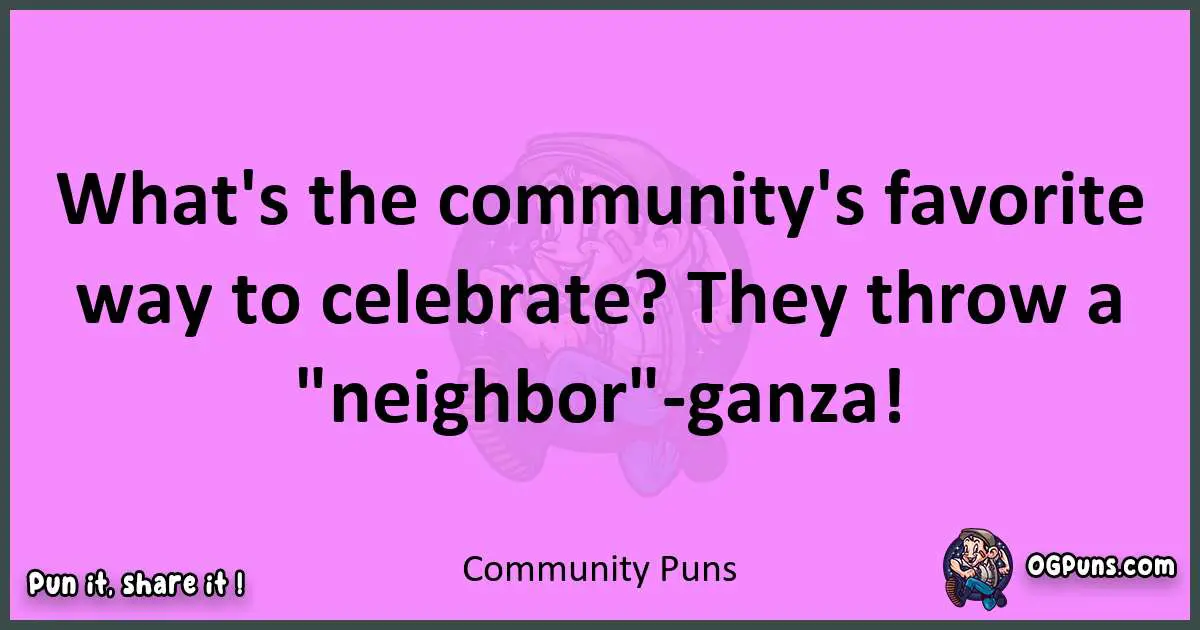 Community puns nice pun