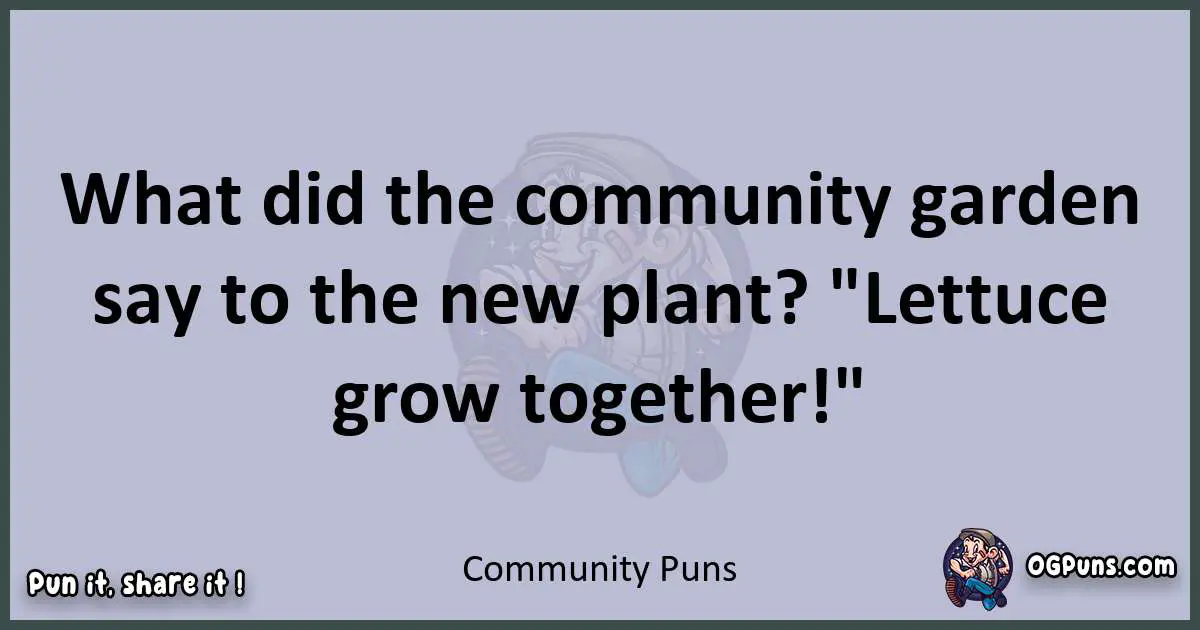 Textual pun with Community puns