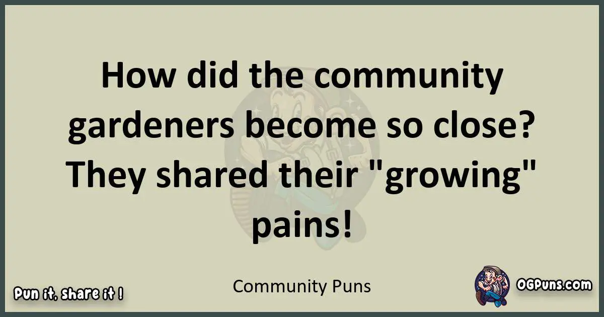 Community puns text wordplay